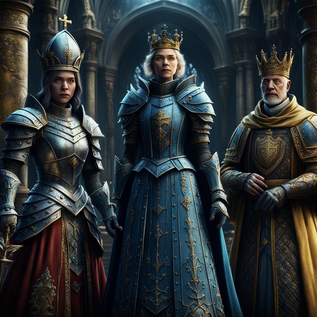 Fantastical Chess Pieces in Detailed Matte Painting