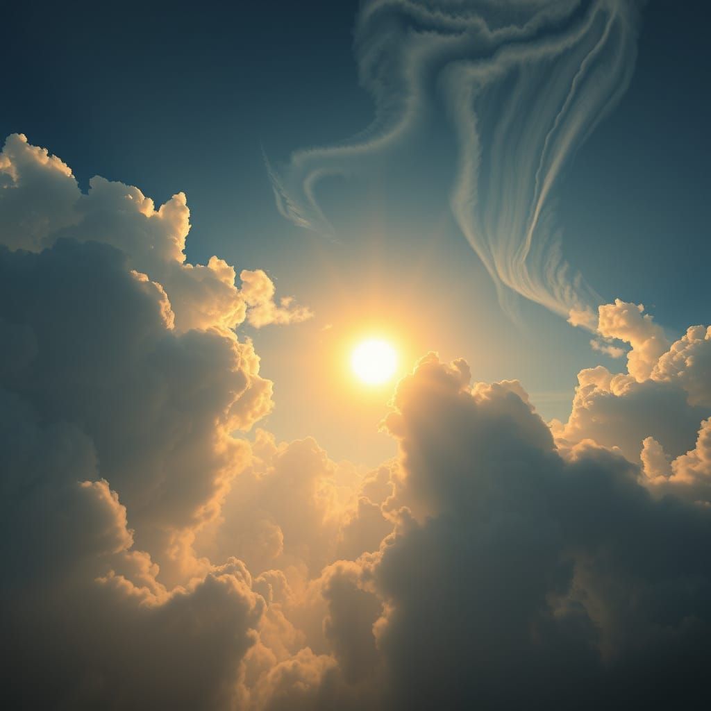 Breathtaking Blue Skies with Golden Clouds in Stunning 8K