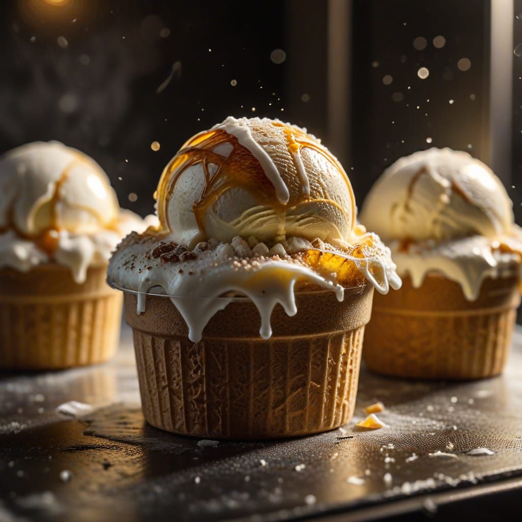 Still Life Coffee Cake Scene in Warm Golden Light