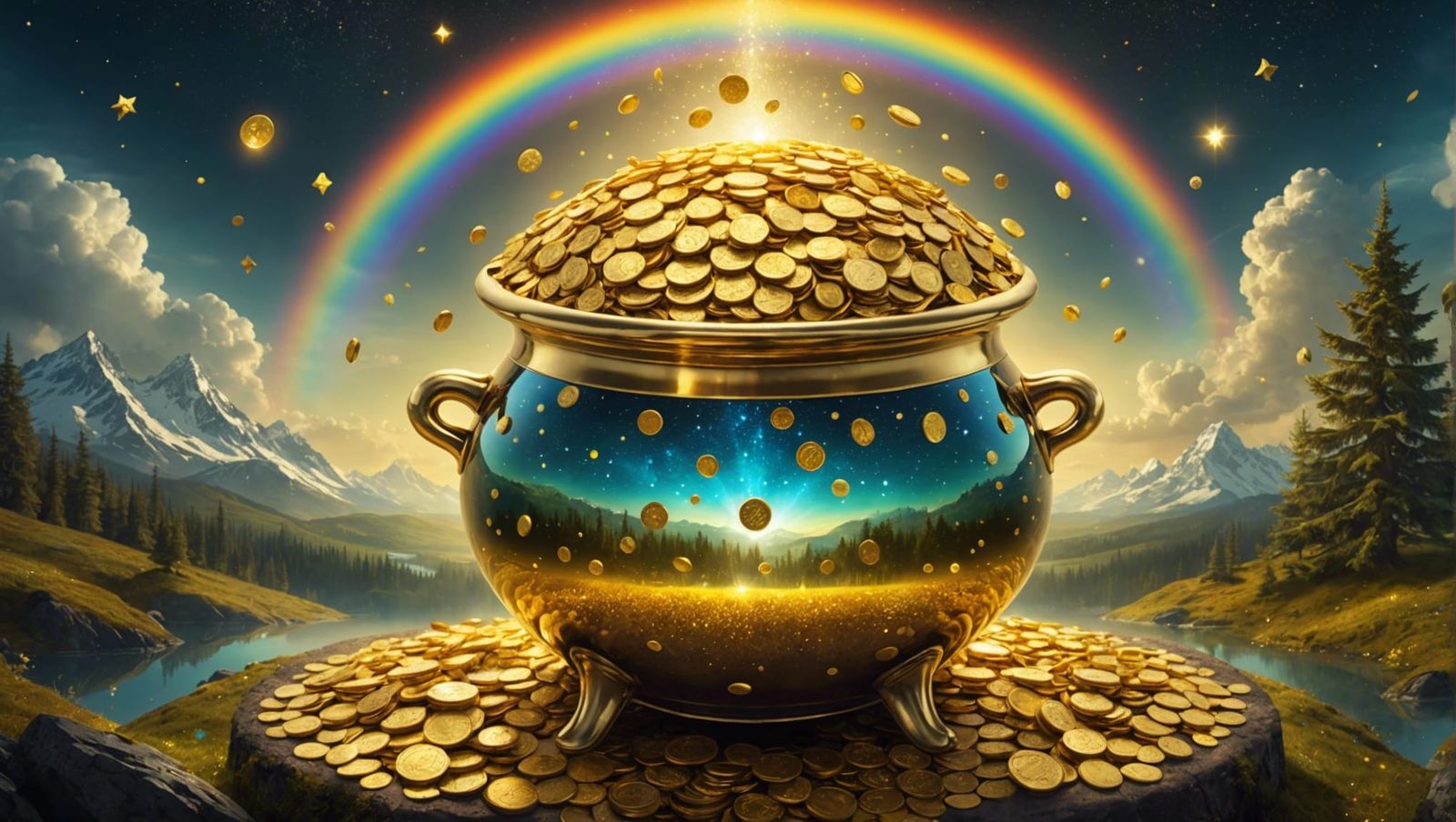 Golden Pot at Rainbow's End in Golden Galaxy