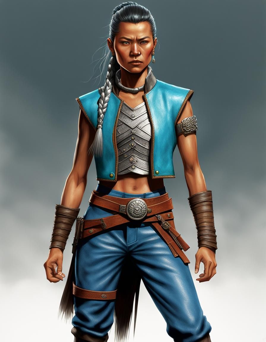 Female Filipino Warrior in Detailed Digital Art