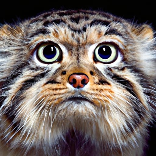 Pallas Cat Close-Up Portrait