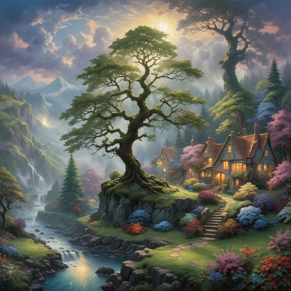 Ethereal Rowan Whitethorn Fantasy Landscape