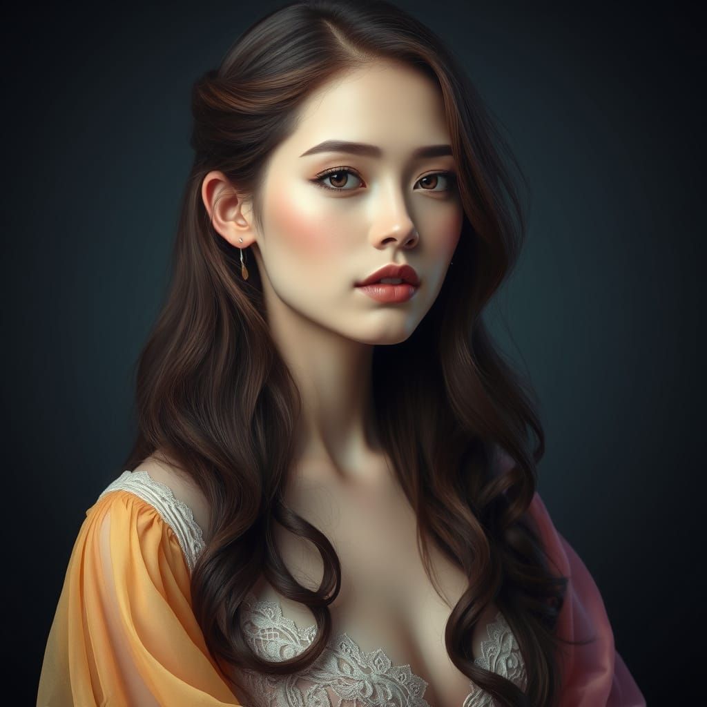 Ethereal Goddess in Soft Focus