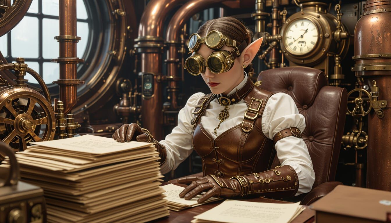 Steampunk Elf CLI Organizes Computer Folder