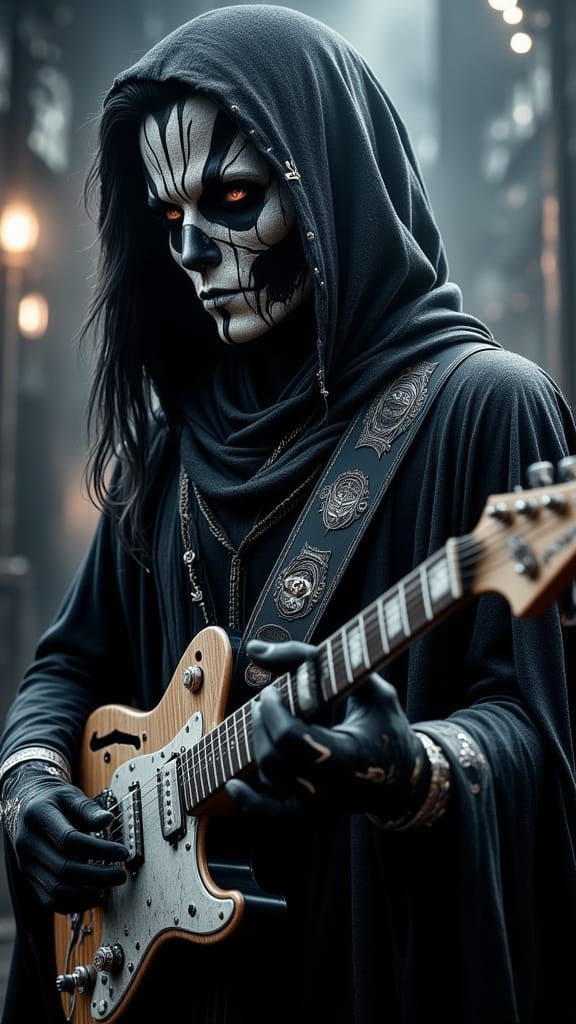 Stormtrooper Shredding Guitar Solo in Abstract Style