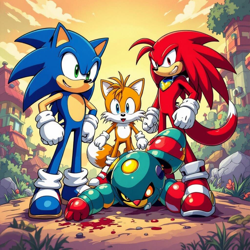 Sonic and Friends Victorious Over Eggman
