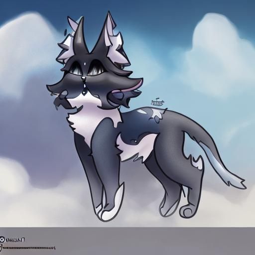 Cloud Cat in Detailed Matte Painting Style