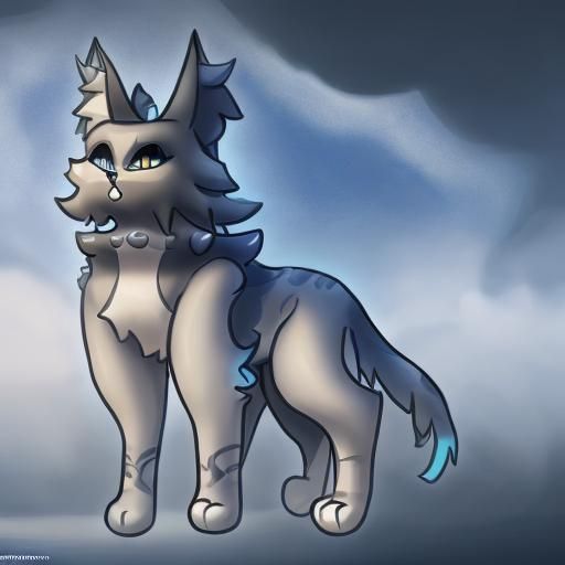 Fantastical Cloud Cat Digital Painting