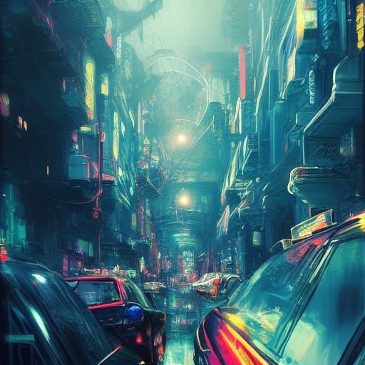 Psychedelic Pop Art TV Scene with Neon Outlines