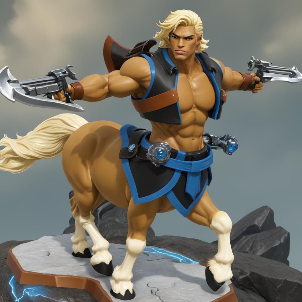 Hyper-Muscular Centaur on Mountaintop