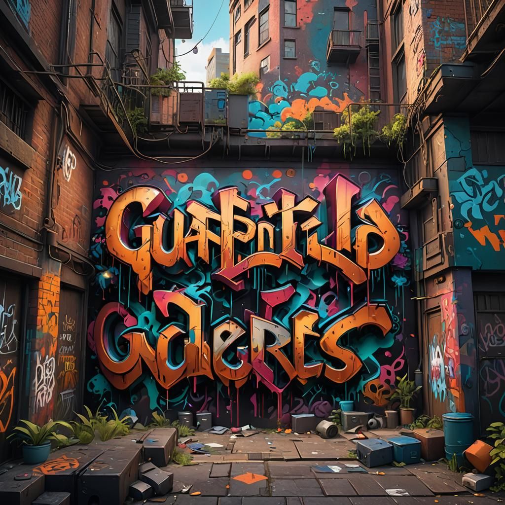 Detailed Graffiti Art in Deep Color