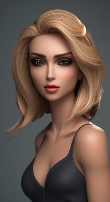 Beautiful Woman with Studio Lighting in 8K