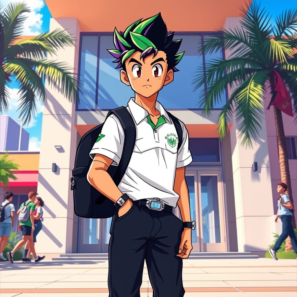 Anime-Style Character EDDY in Dragon Ball Aesthetic