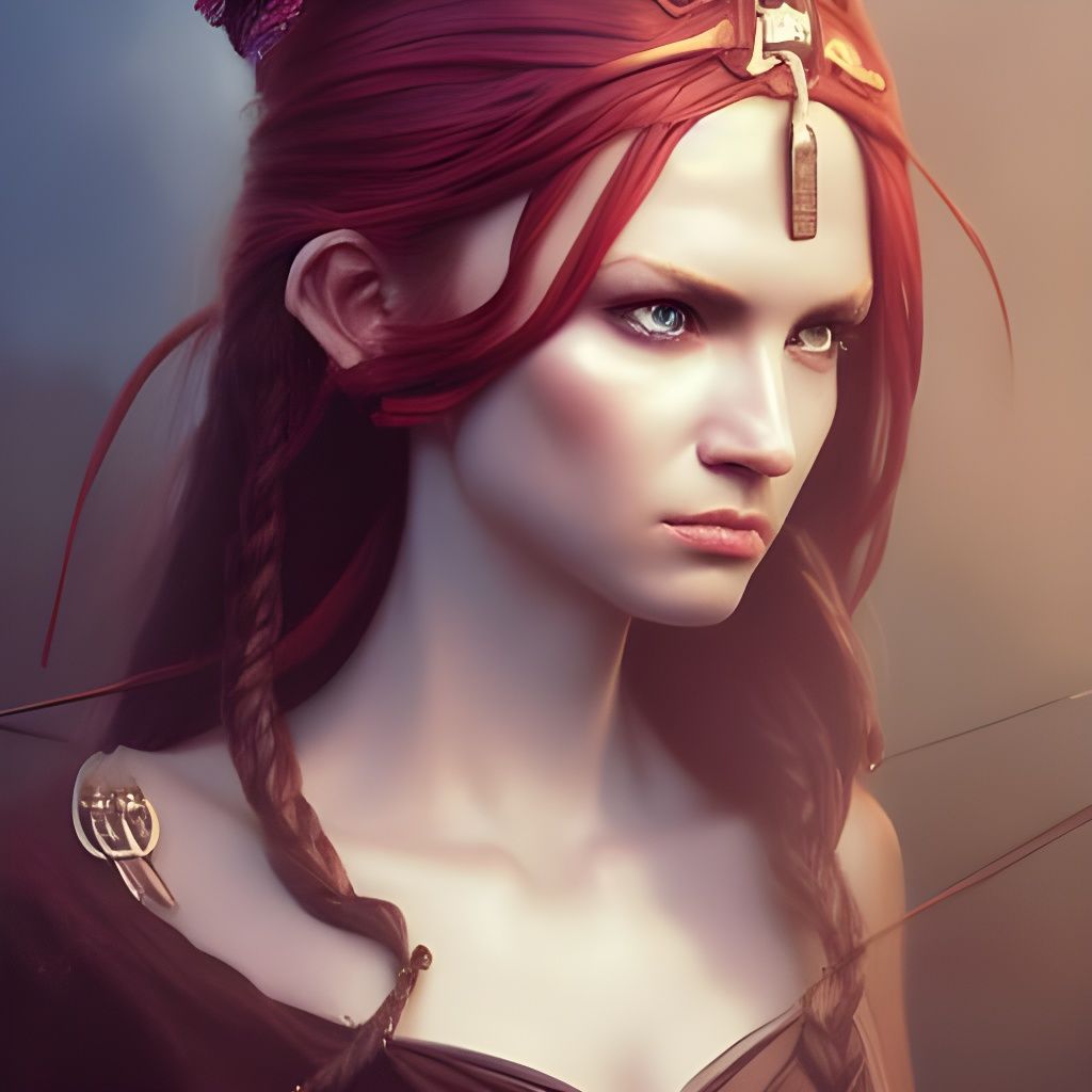 Pirate Woman Portrait in Hyperdetailed Digital Art