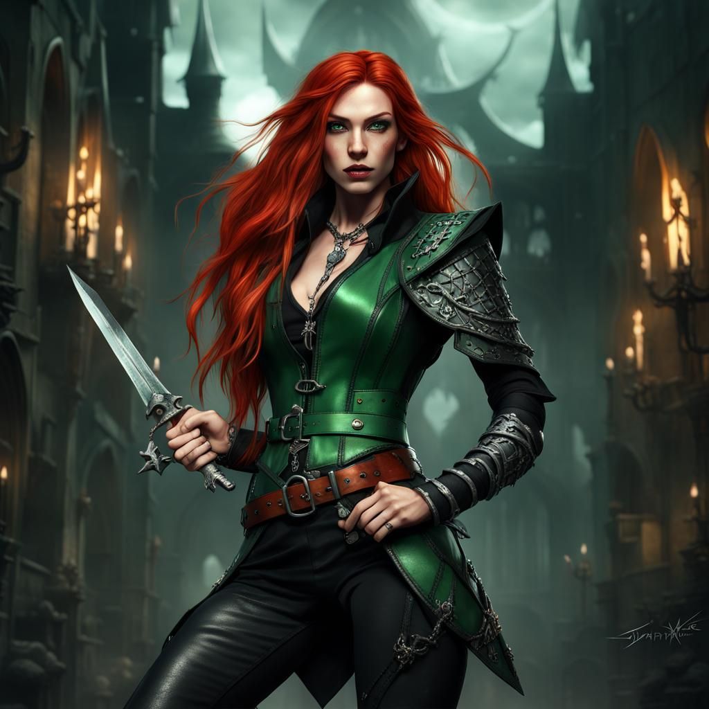 Beautiful Elf Rogue in Detailed Fantasy Art