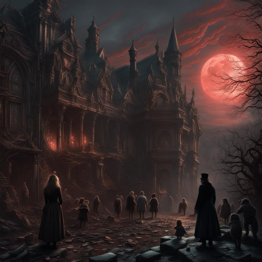 Valentine Horror in Gustave Doré Style