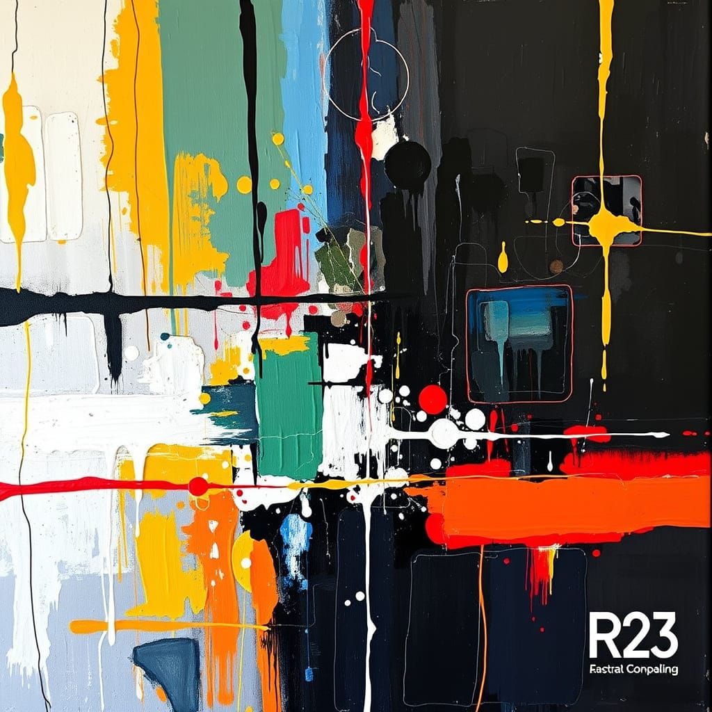 Abstract Expressionist Masterpieces in Bold Acrylic and Oil