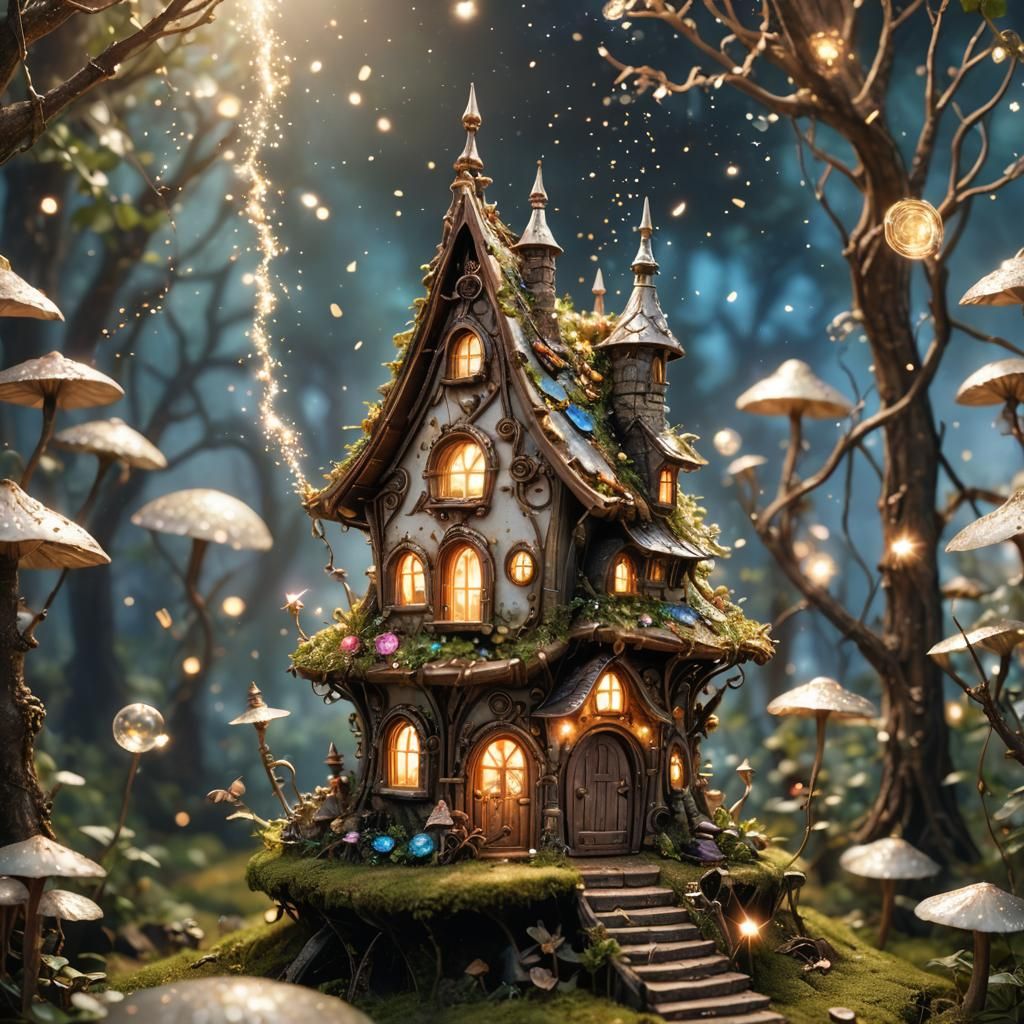 Sparkling Steampunk Fairy House Concept Art