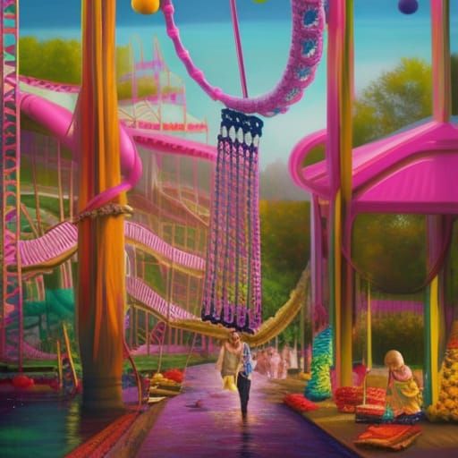 Amusement Park of Crafts in Detailed Matte Painting