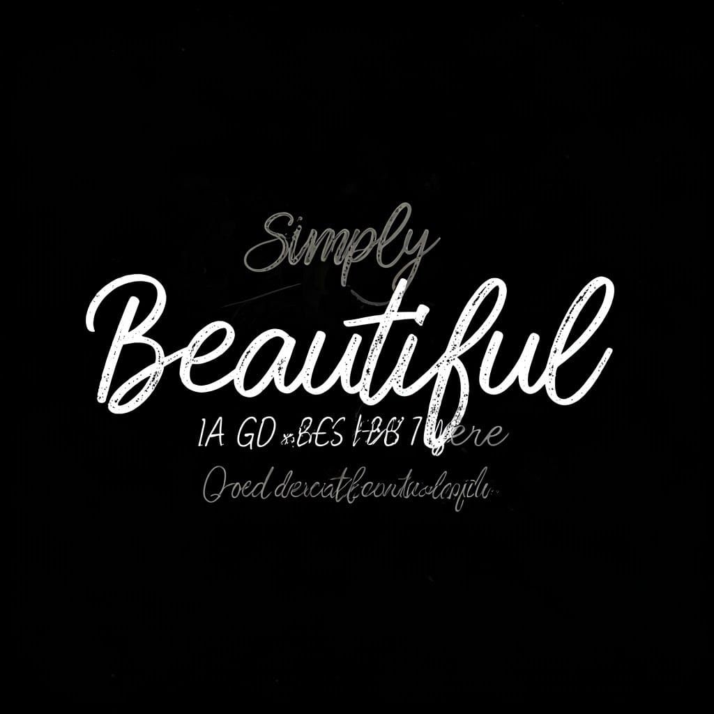 Simply Beautiful in Bold Font Design