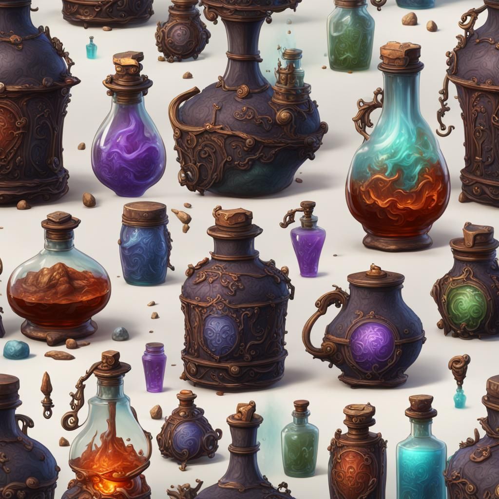 Draught of Living Death Potion: Detailed Matte Painting