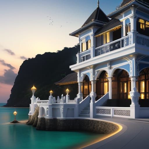 Hyperrealistic Walls with Intricate Black Outlines