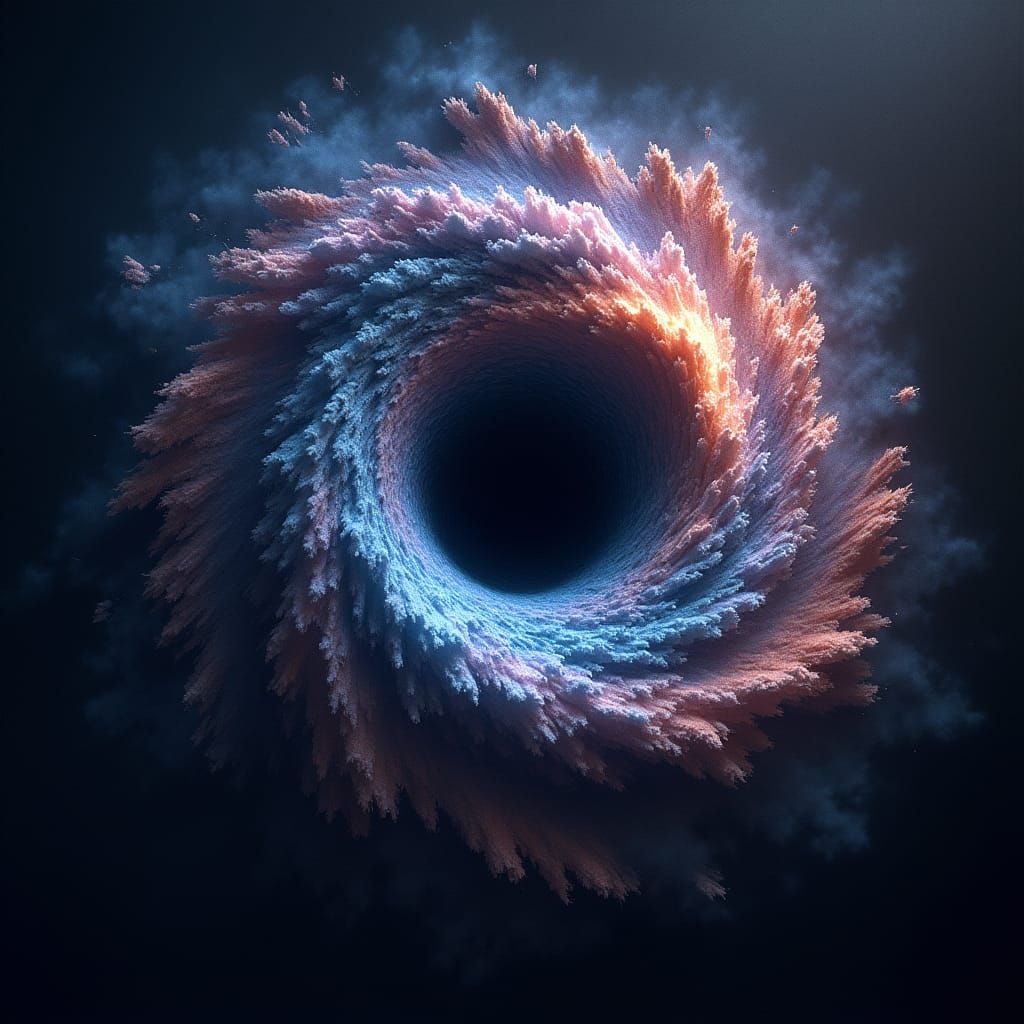 Gravitational Lensing Chart in Matte Painting Style