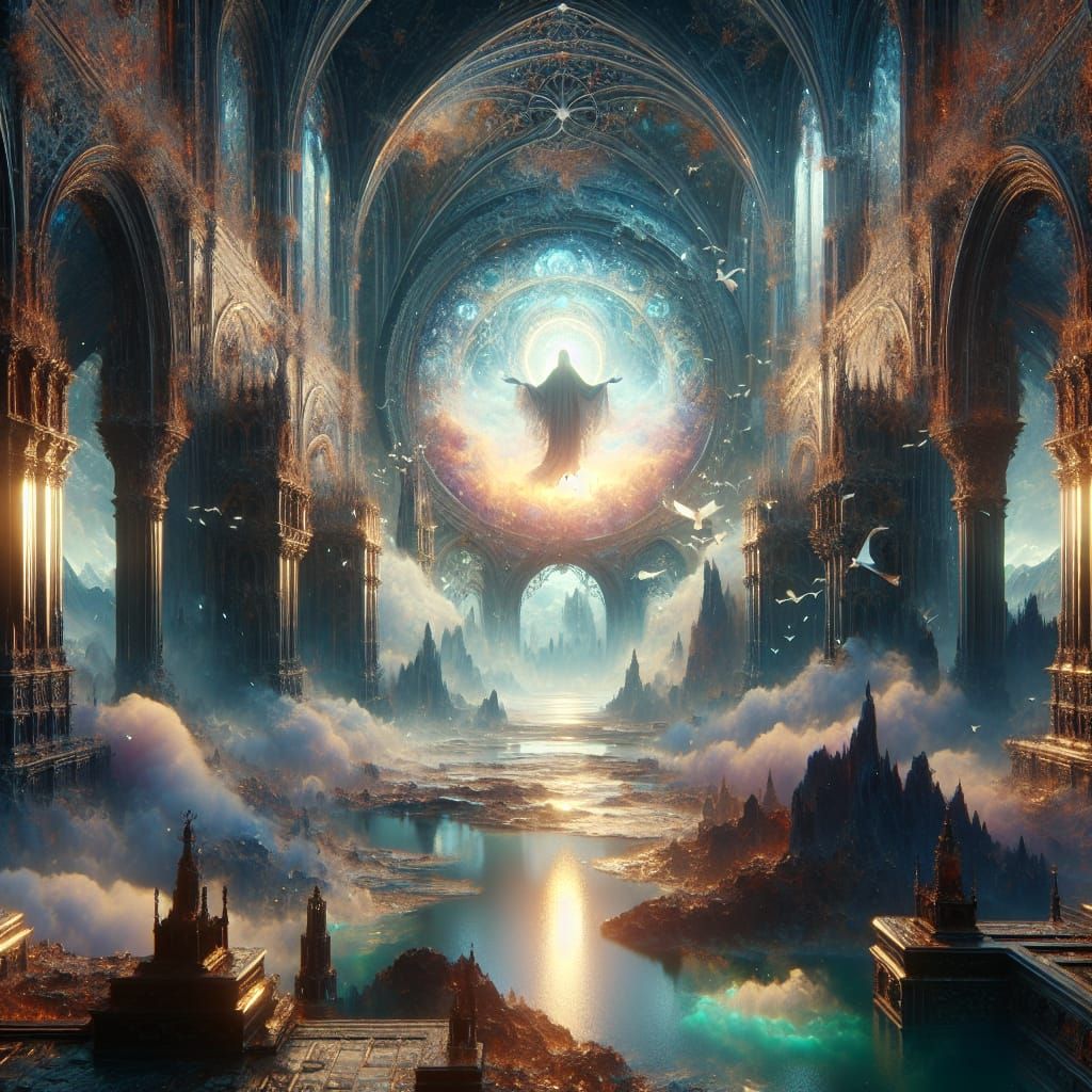 Holy Mary: Solitude in a Fantasy Matte Painting