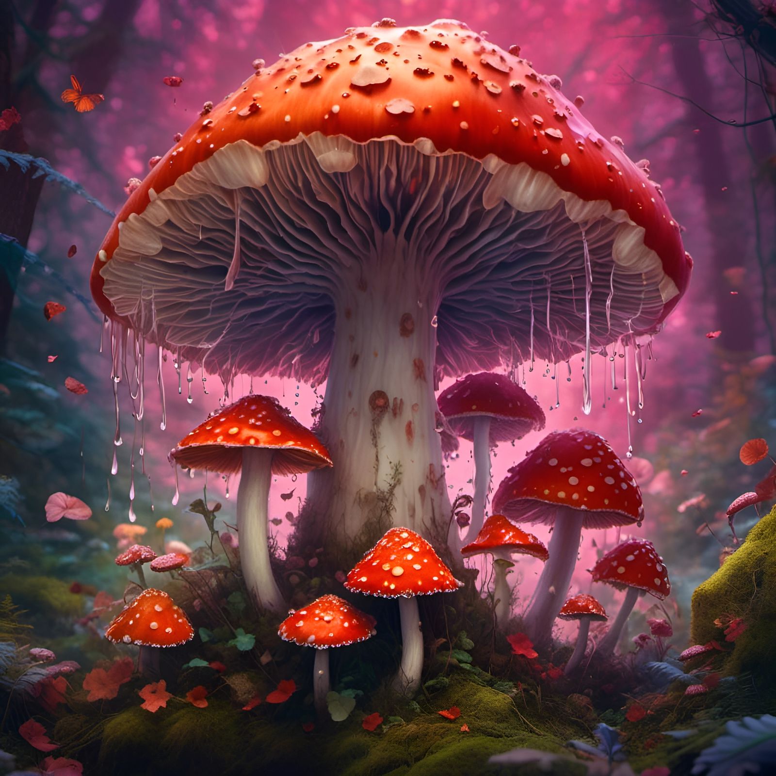 Hyperrealistic Fly Agaric Mushroom Store Logo
