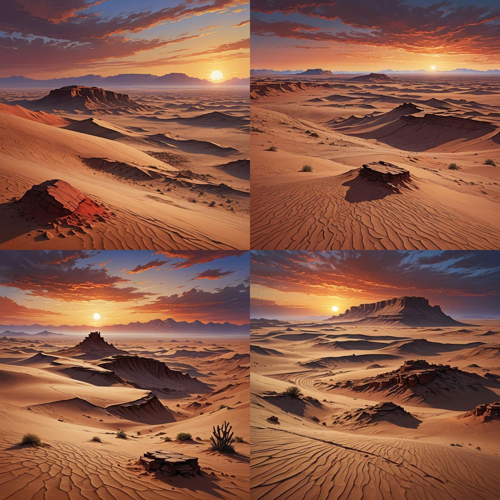 Ozymandias: Desert Ruins at Sunset in Desert Punk
