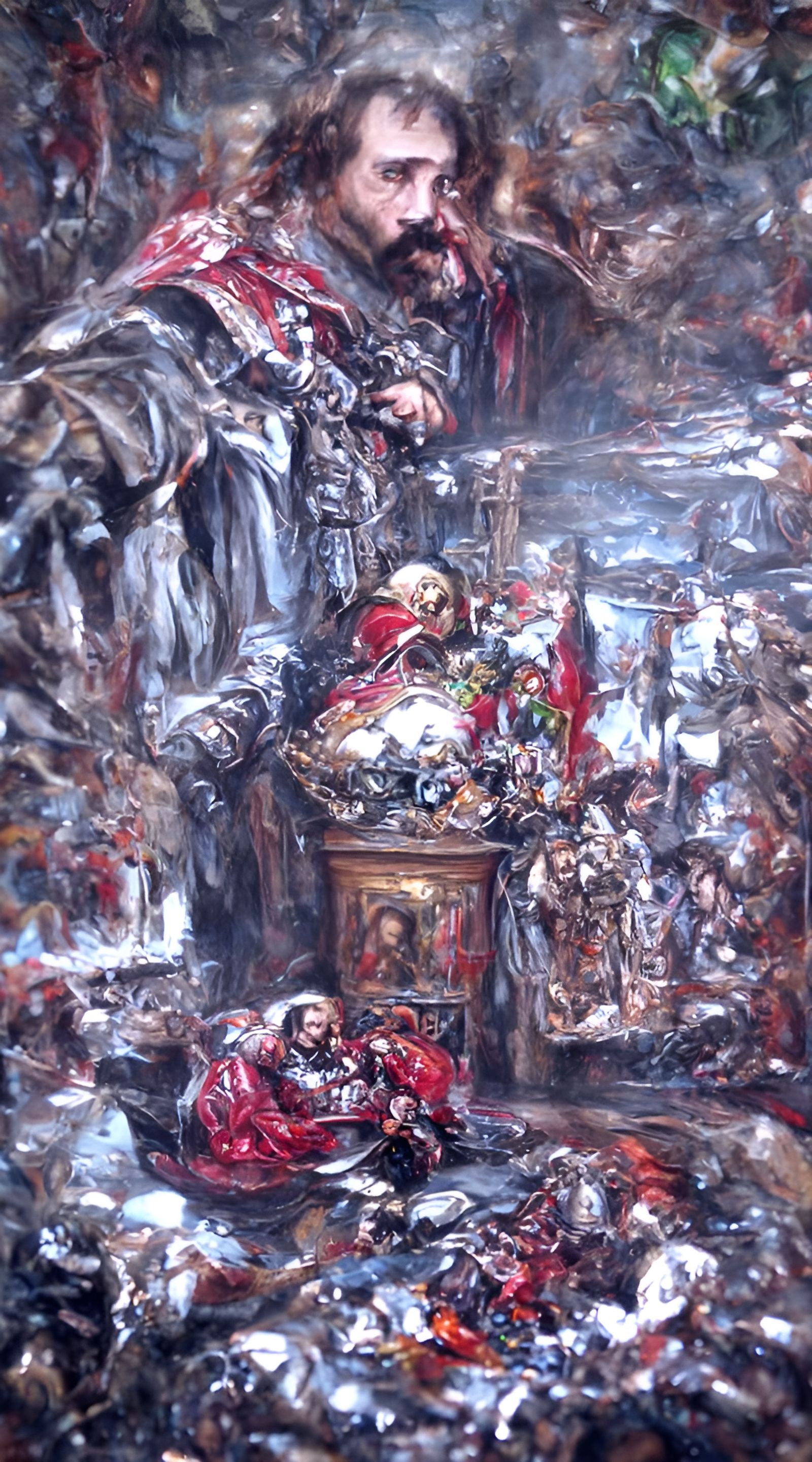 Picturesque Tuscan Estate as Detailed Oil Painting