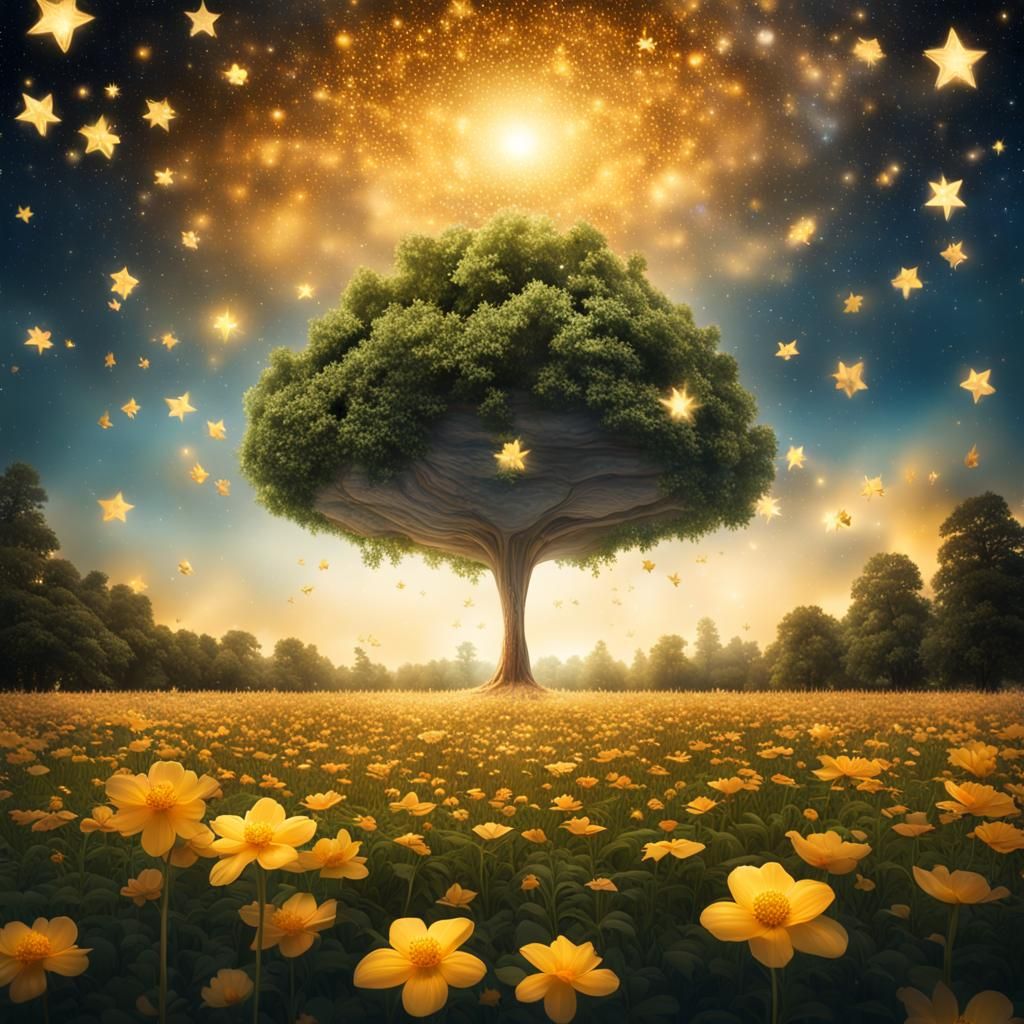 Surreal Inverted World with Floating Objects