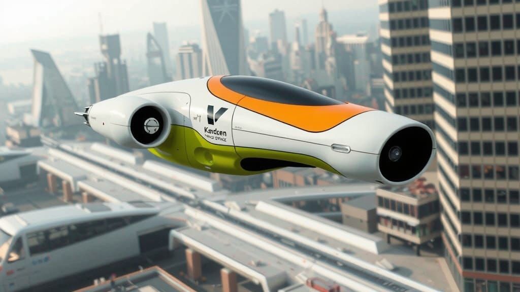 cyberpunk sky speeder