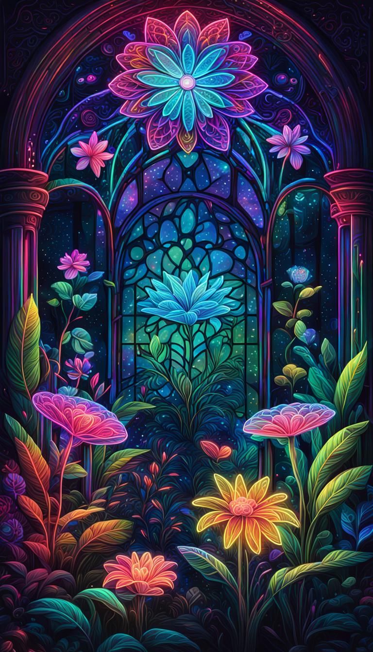 Neon Flowers in bloom