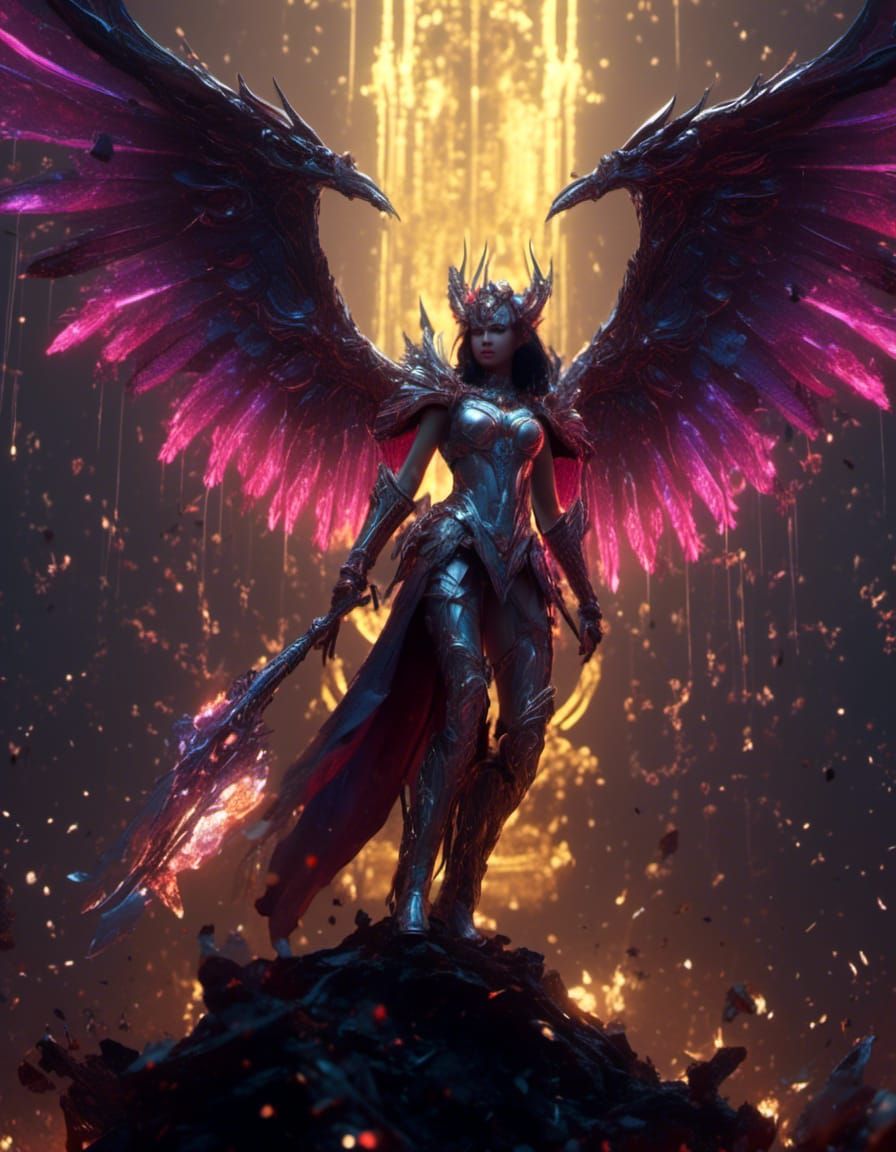 Battle Hardened Manananggal Commander in Dark Fantasy Style