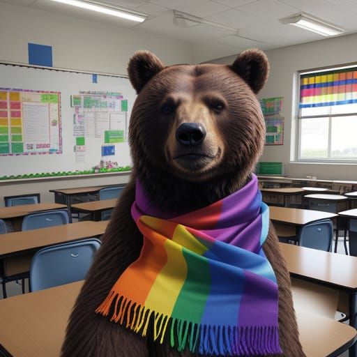 Majestic Bear in Classroom: LGBTQ+ Safe Space