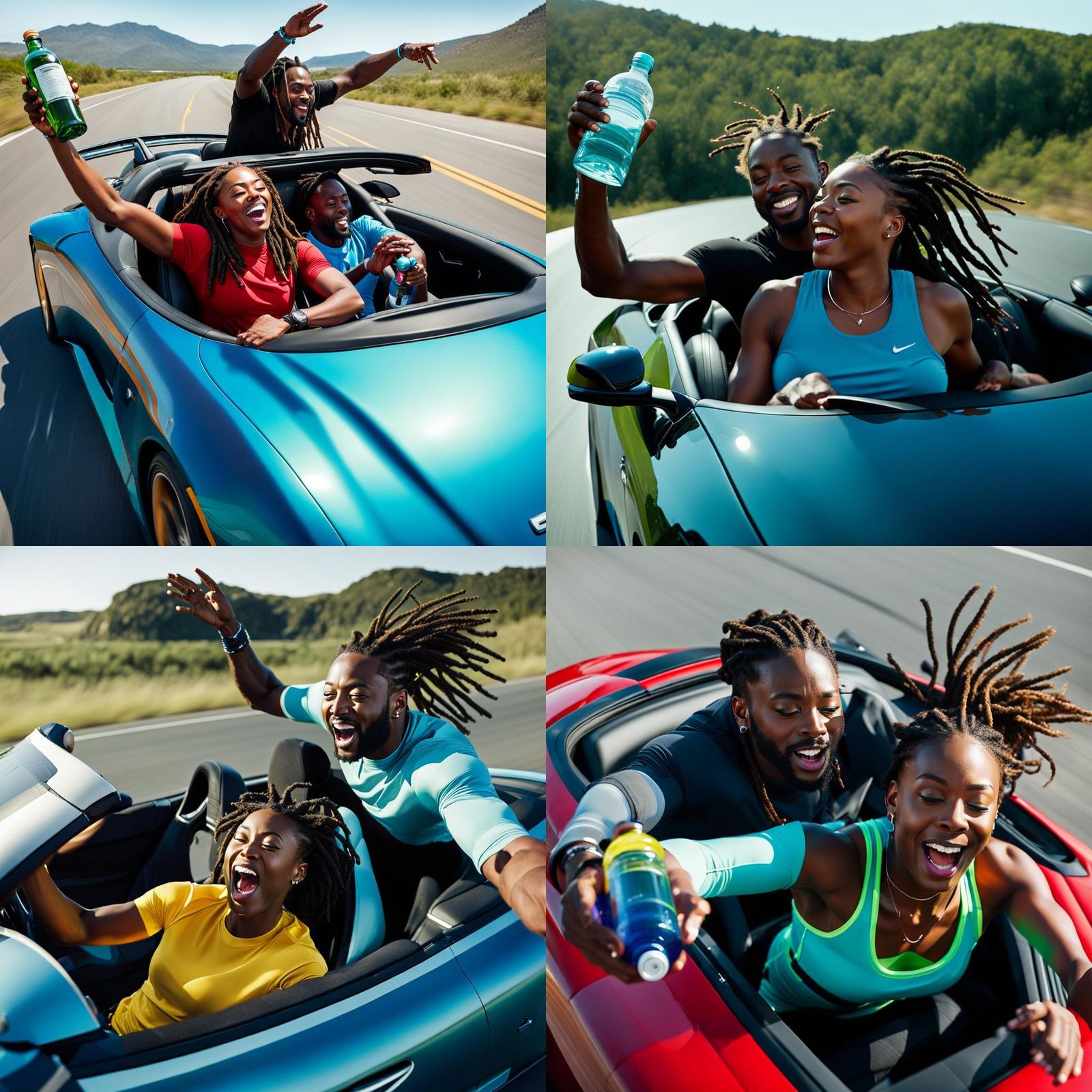 Ecstatic Woman Floats to Man in Speeding Car