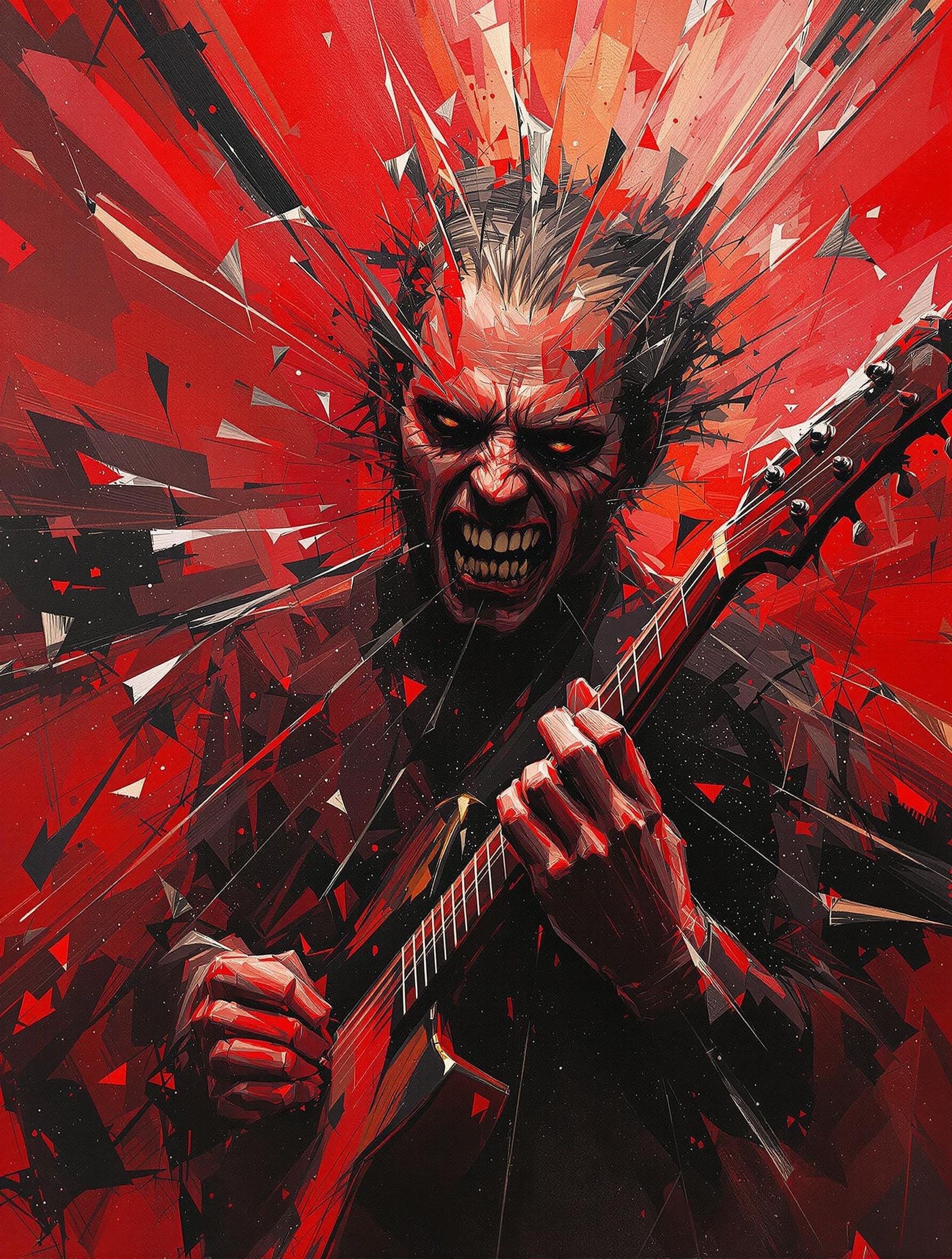 Musician's Stress: An Abstract Impressionist Performance