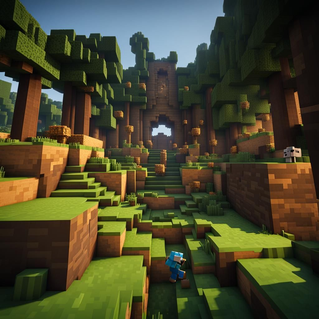 Minecraft 3D Game Cinematic Render in 8K