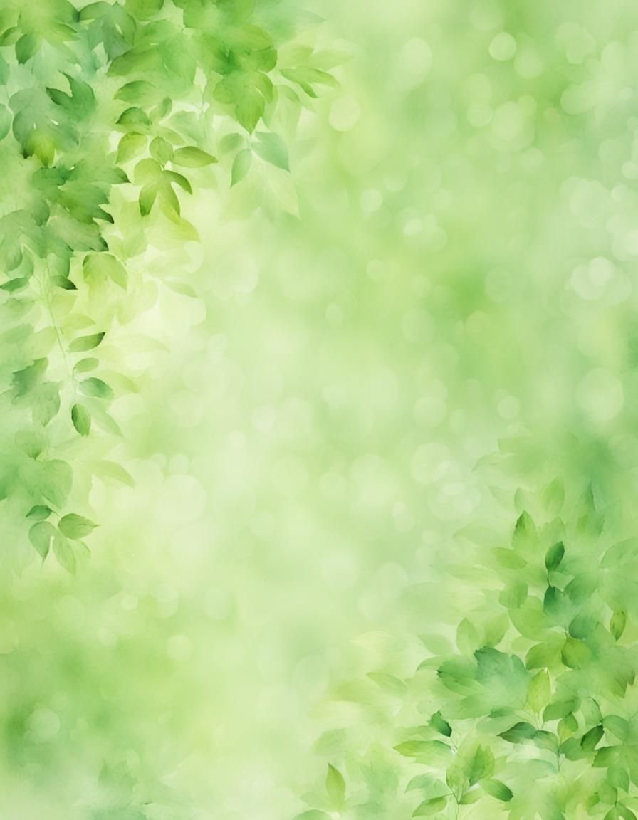 Impressionistic Foliage Background in Light Green
