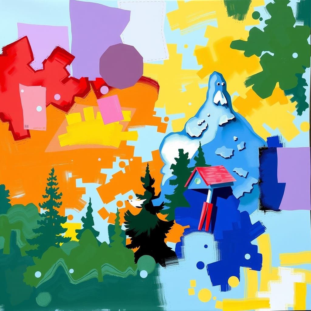 Vibrant Abstract Landscapes in Harmony