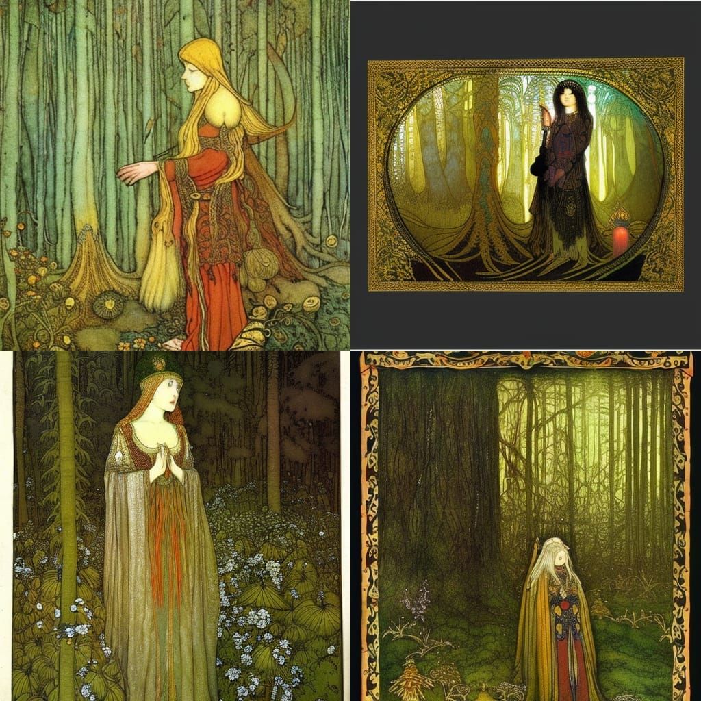 Gathering magic herbs