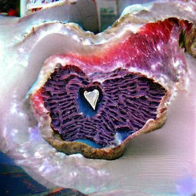 Heart-Shaped Geode with Crystal Formations
