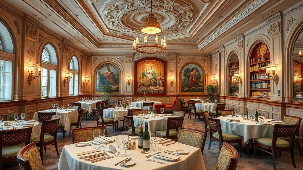 Fantastic Cityscape with Eiffel Tower and Burj Khalifa