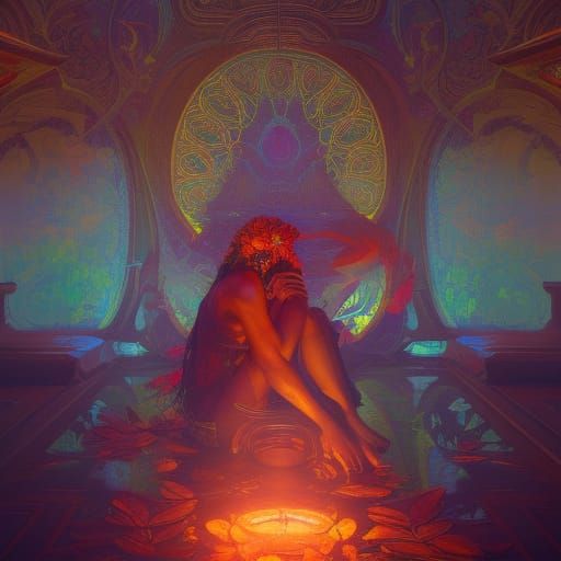 Ayahuasca Dreamscape: Hyperdetailed Concept Art