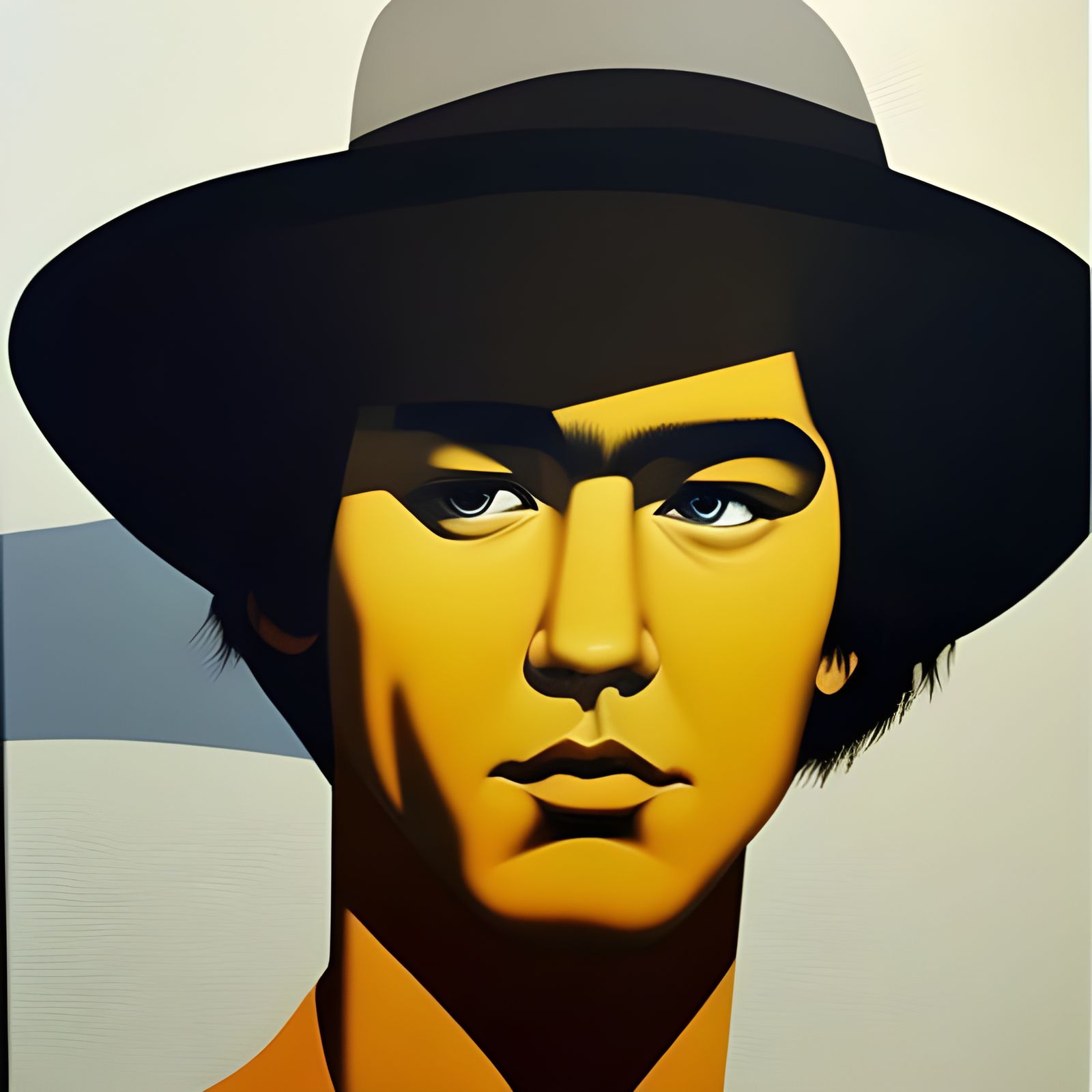 Handsome Hybrid Man in Oil Paint Style