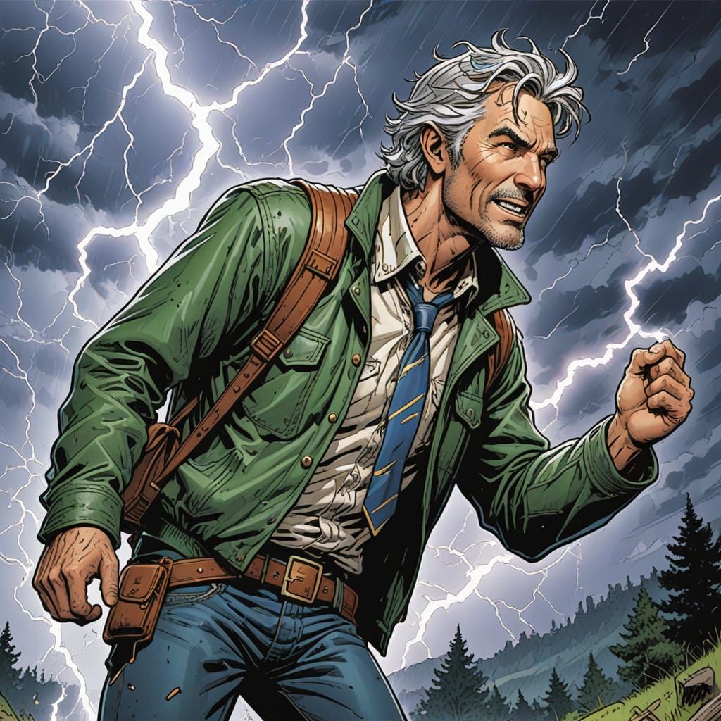 Rural Fool Chases Lightning in the Night