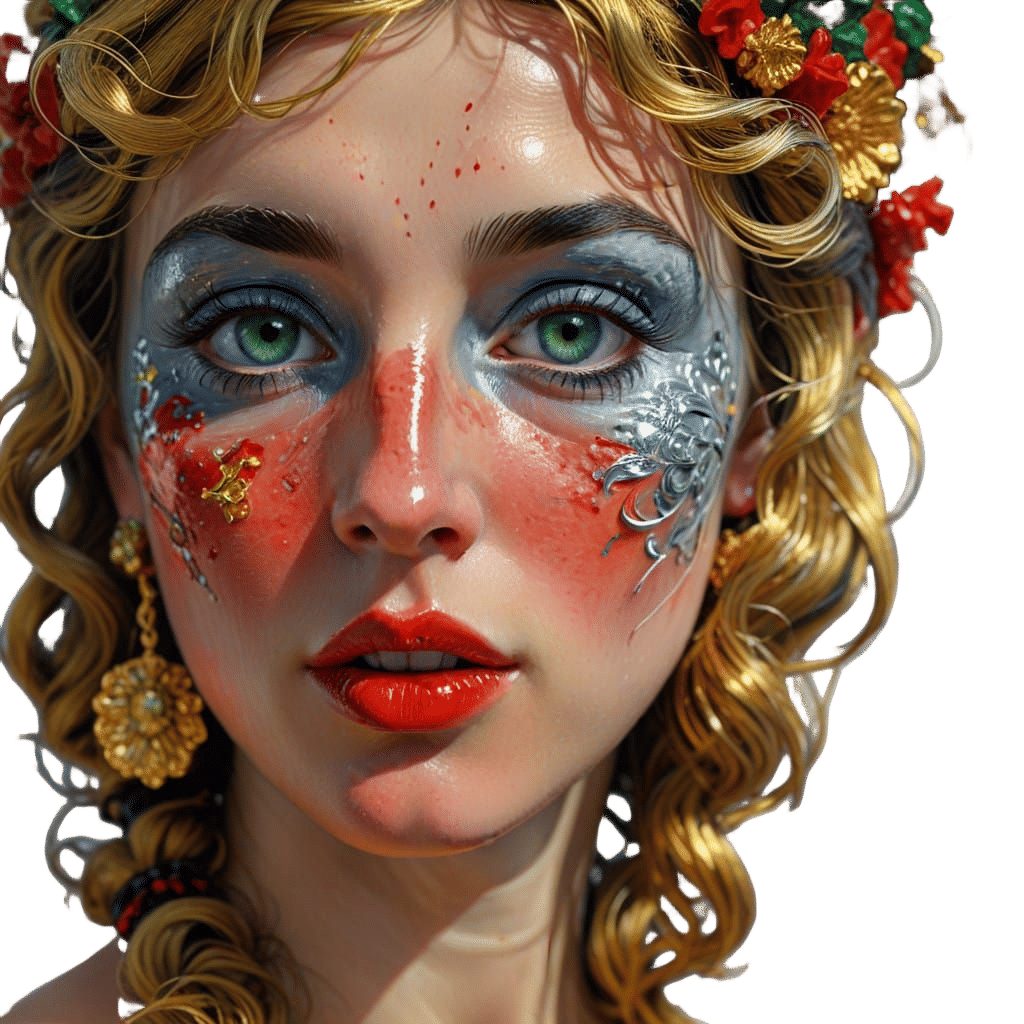 Stunning Photorealistic Portrait in Cinematic Oil on Canvas....