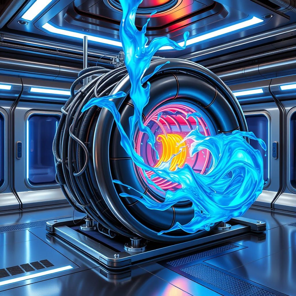 Design flaw in toroidal energy device. Liquid coolant opposition.